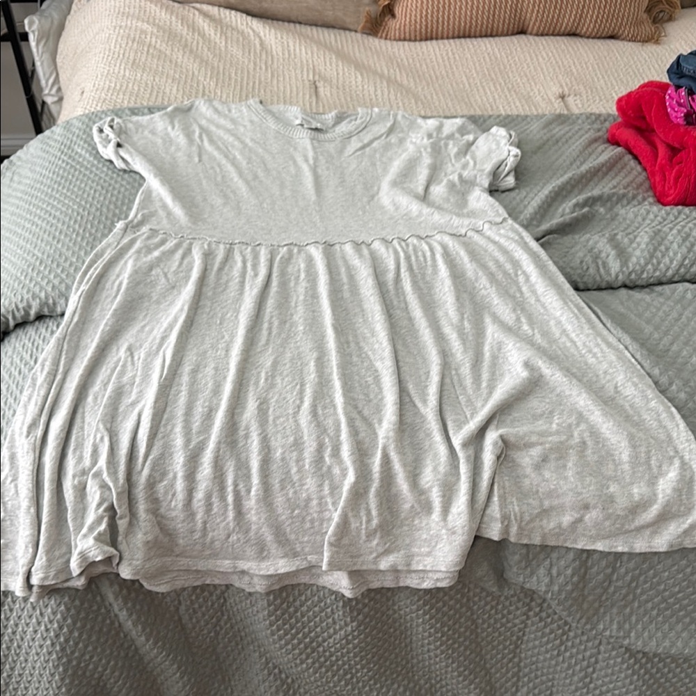 Casual Gray Short Sleeve Dress